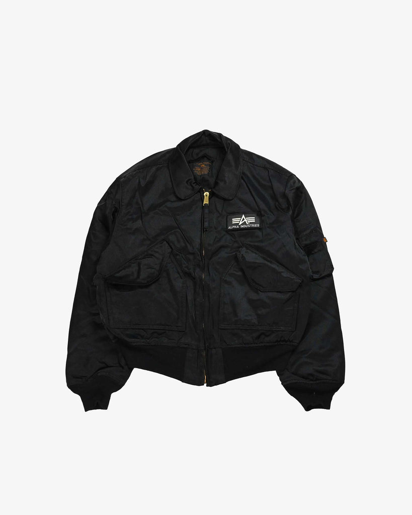Alpha Industries CWU 45/MP Vintage Bomber Jacket 1990s Black
