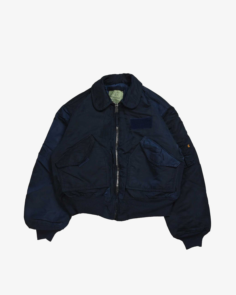 Alpha Industries CWU 45/P Vintage Bomber Jacket 1990s Dark Blue