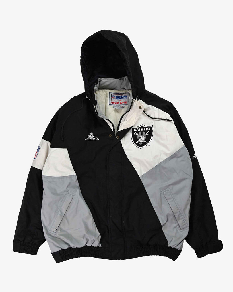 Apex One Vintage NFL LA Raiders Team Jacket 1990s Black/Grey