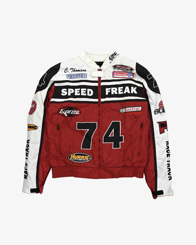 Fast Lane Vintage Racing Motorsport Jacket Speed Freak 1990s Red