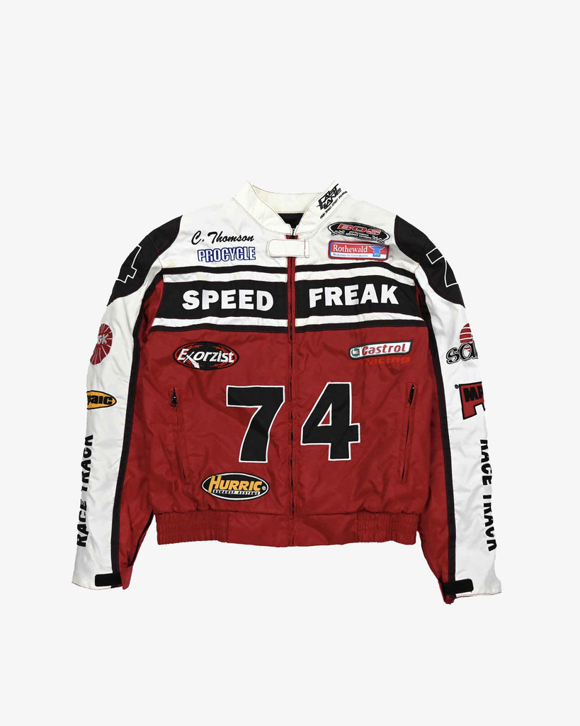 Fast Lane Vintage Racing Motorsport Jacket Speed Freak 1990s Red