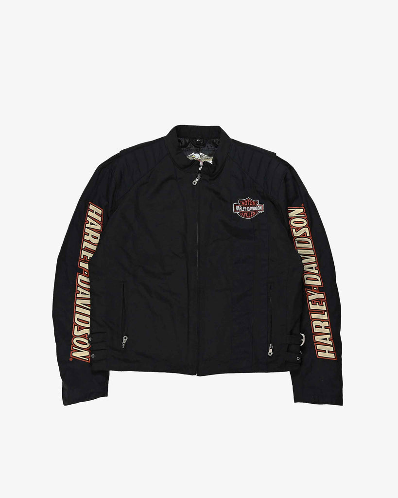 Harley Davidson Vintage Racing Jacket 1990s Black