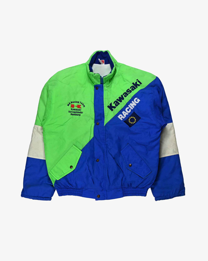 Kawasaki Vintage Team Racing Jacket 1990s Green/Blue