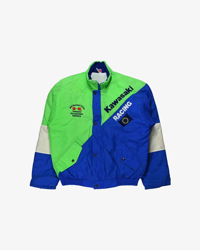Kawasaki Vintage Team Racing Jacket 1990s Green/Blue