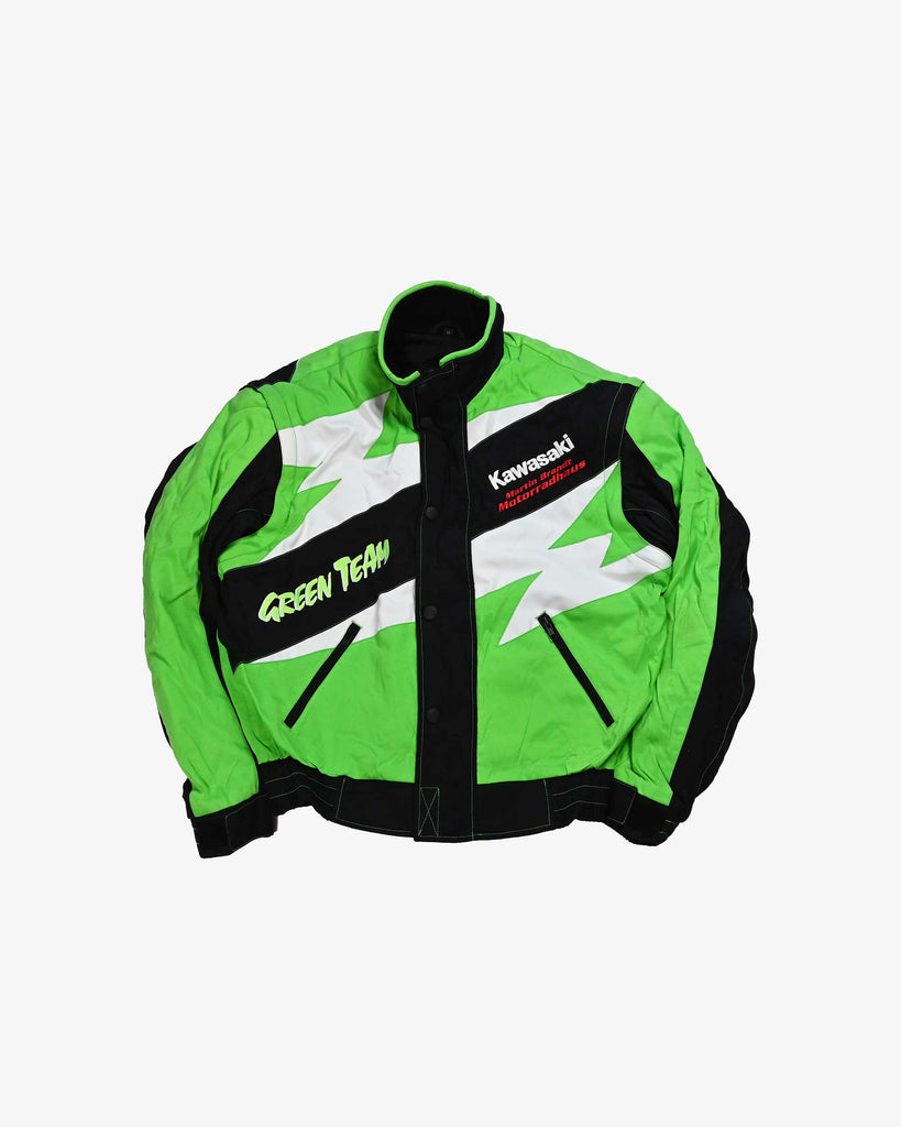 Kawasaki Green Team Vintage Racing Jacket 1990s Green/Black