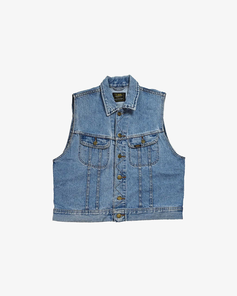 Lee Vintage Denim Vest 1990s Blue