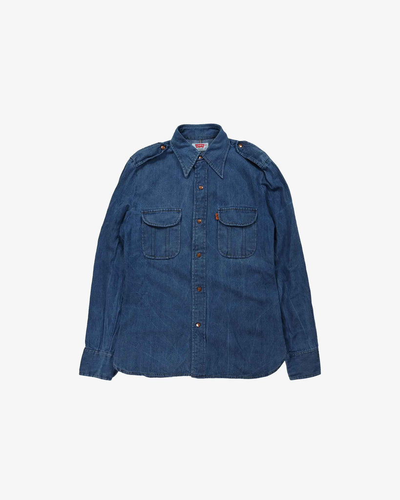 Levi's Vintage Denim Shirt 1970s Dark Blue
