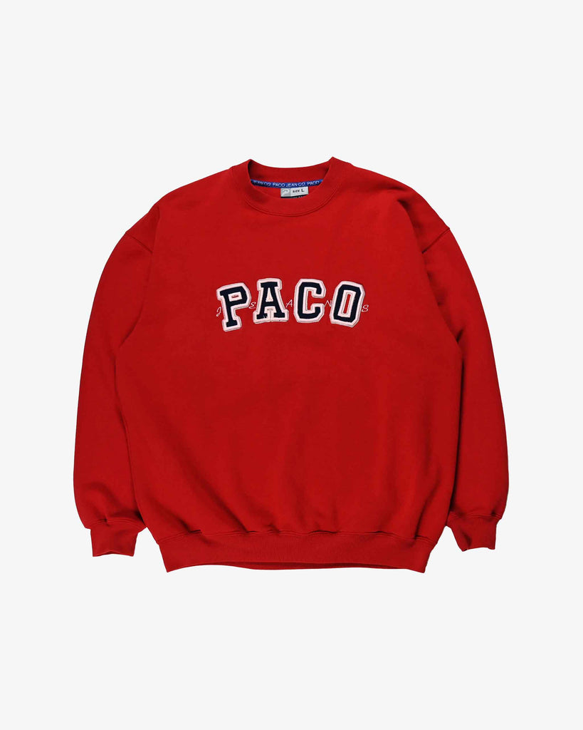Paco Jeans Vintage Sweatshirt 1990s Red