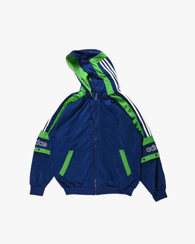 adidas Vintage Hooded Track Jacket 2000s Dark Blue/Green
