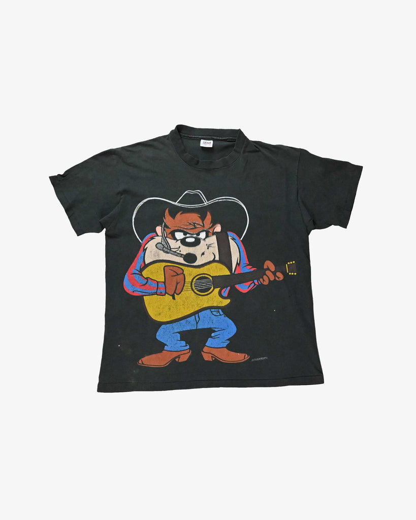 Anvil Vintage T-Shirt Taz Western 1990s Black