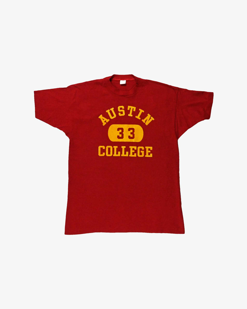 Artex Vintage T-Shirt Austin College 1970s Red/Yellow