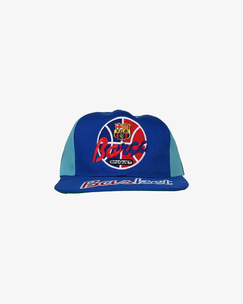 Pro Specs Deadstock Vintage FC Barcelona Basket Cap 1990s Blue/Turquoise