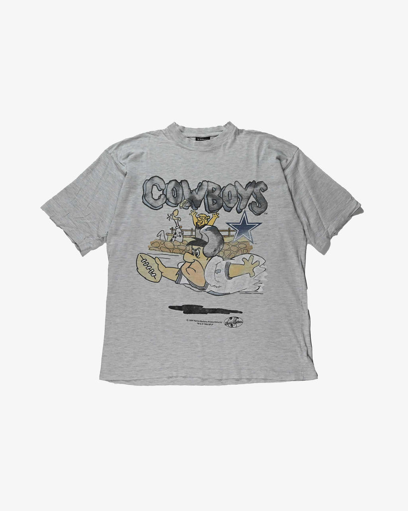 Campri Vintage T-Shirt NFL The Flintstones Cowboys 1990s Grey