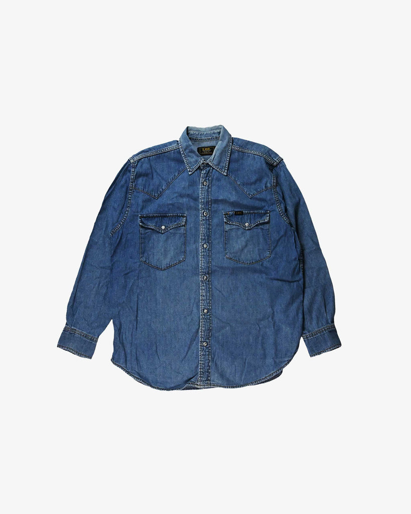 Lee Vintage Denim Shirt 1990s Dark Blue
