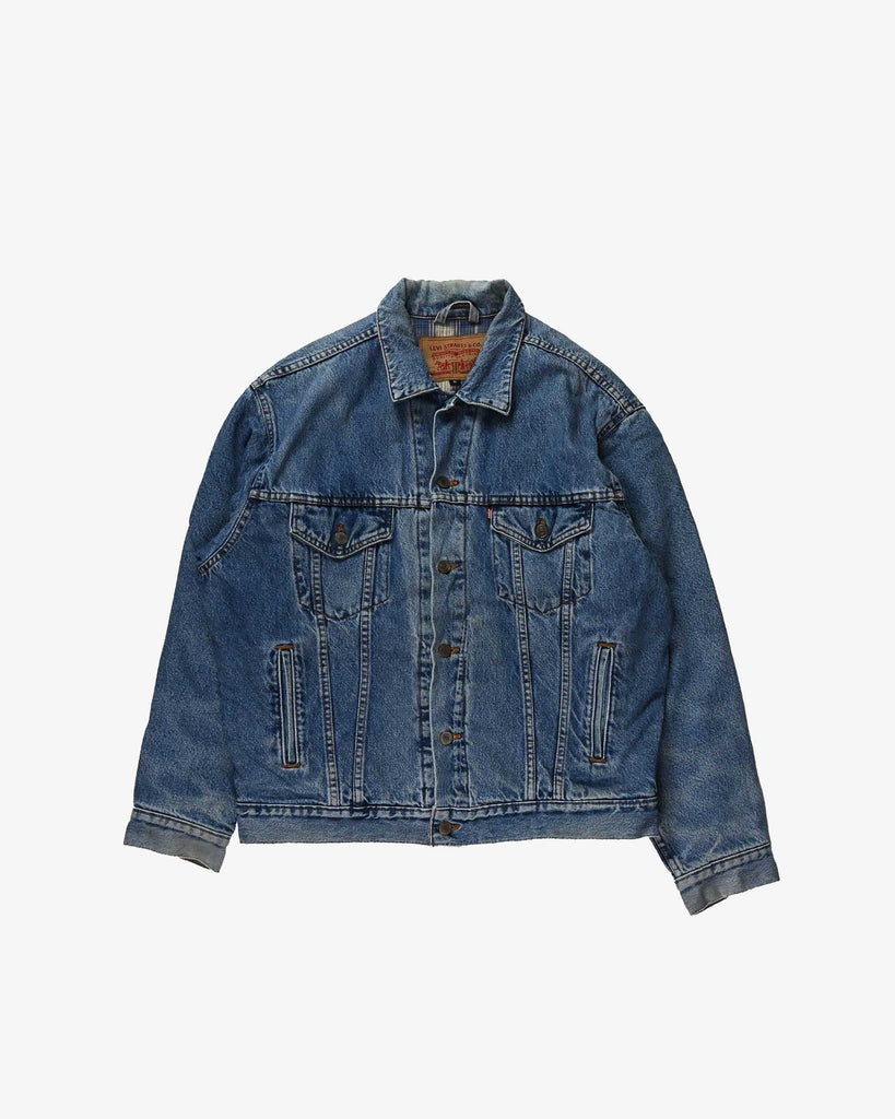 Levi's Vintage Denim Jacket Lined 1990s Blue