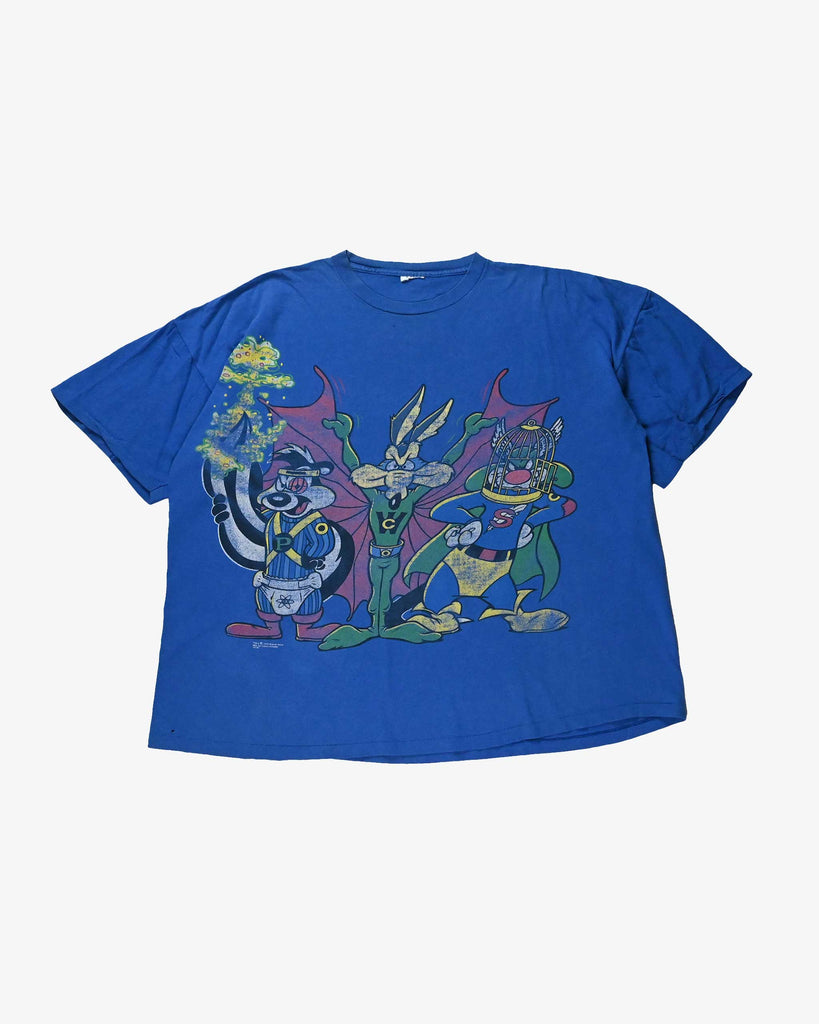 Signal Artwear Vintage T-Shirt Warner Coyote and Silvester 1990s Blue