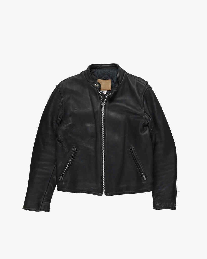 Walter Dyer Modern Leather Jacket Café Racer USA 2010s Black