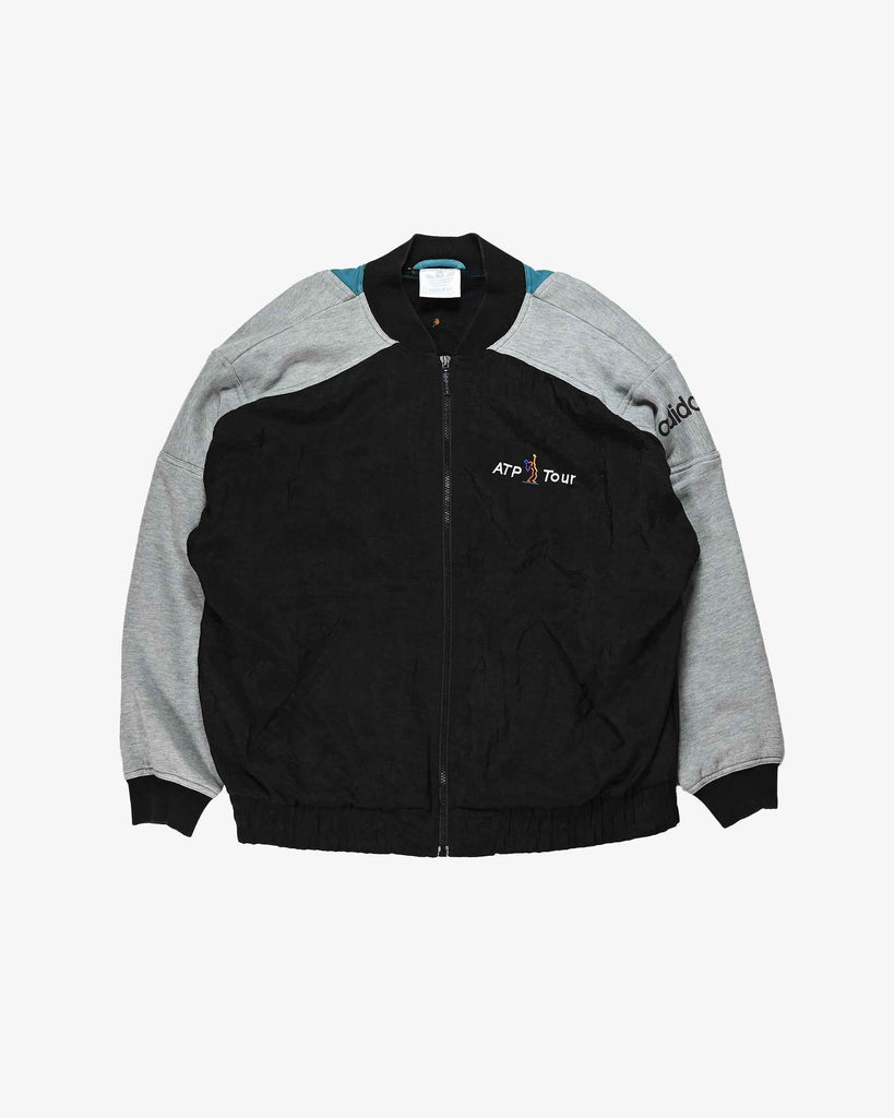 adidas Vintage Track Jacket ATP Tennis 1990s Black/Grey