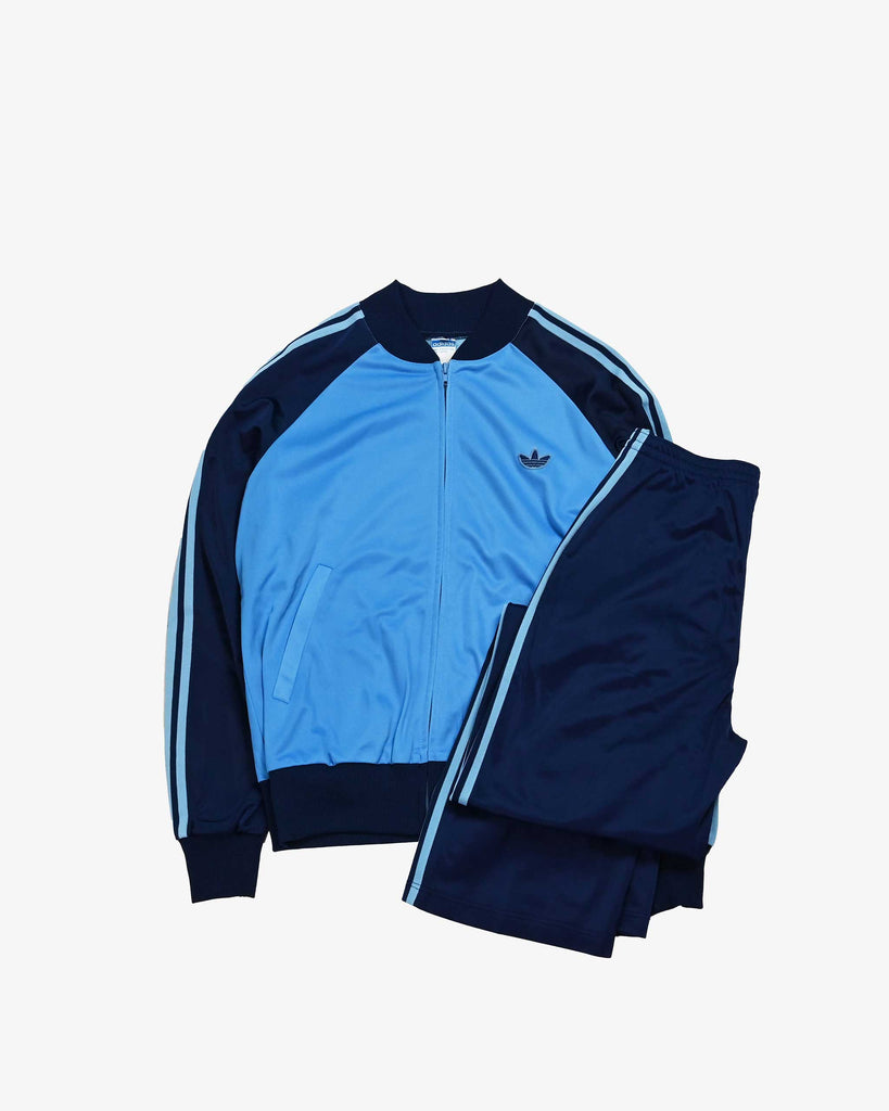adidas Vintage Tracksuit 1970s Blue/Dark Blue
